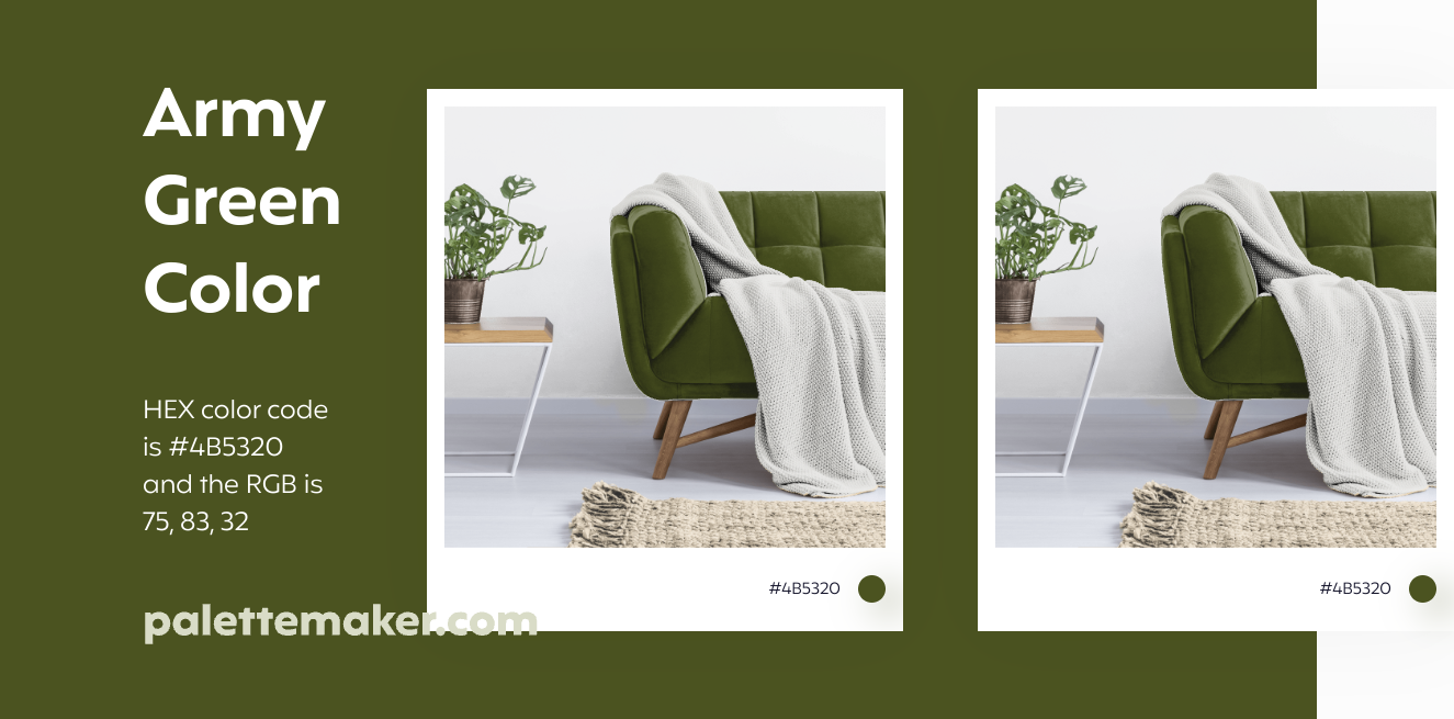Army Green Color HEX 4B5320 Meaning And Live Previews PaletteMaker
