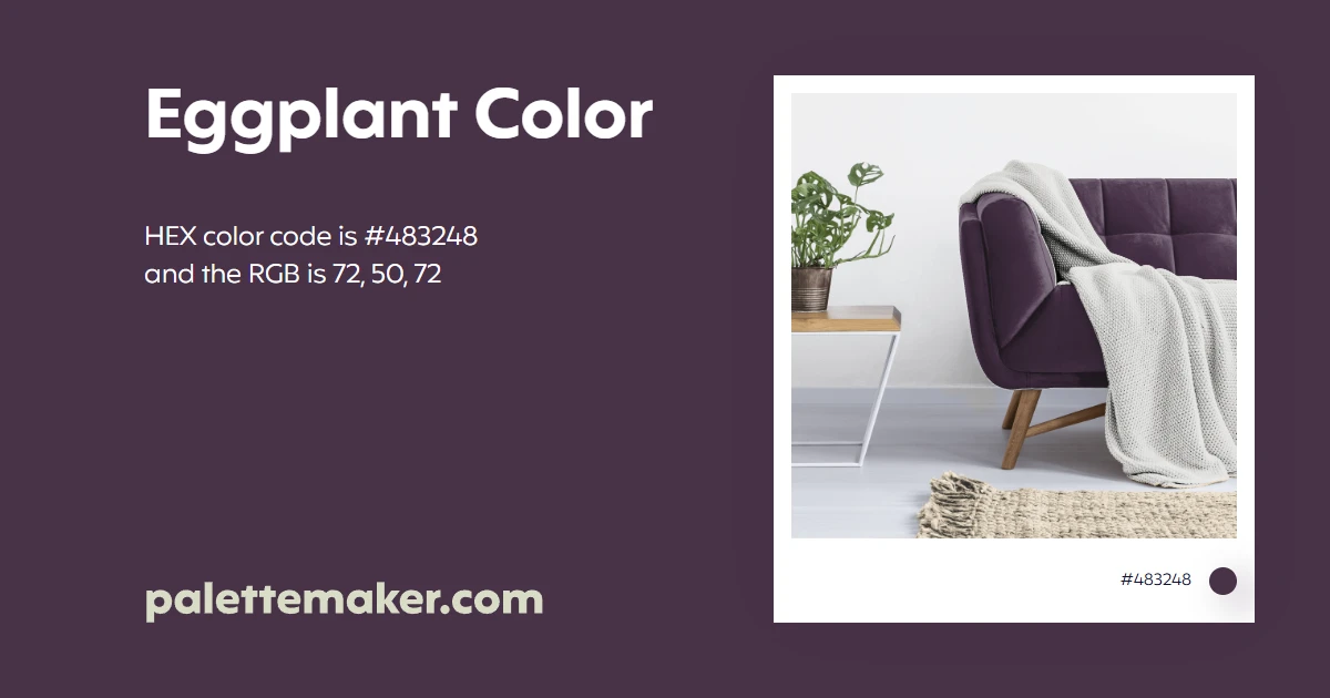 Eggplant Color - HEX #483248 Meaning and Live Previews