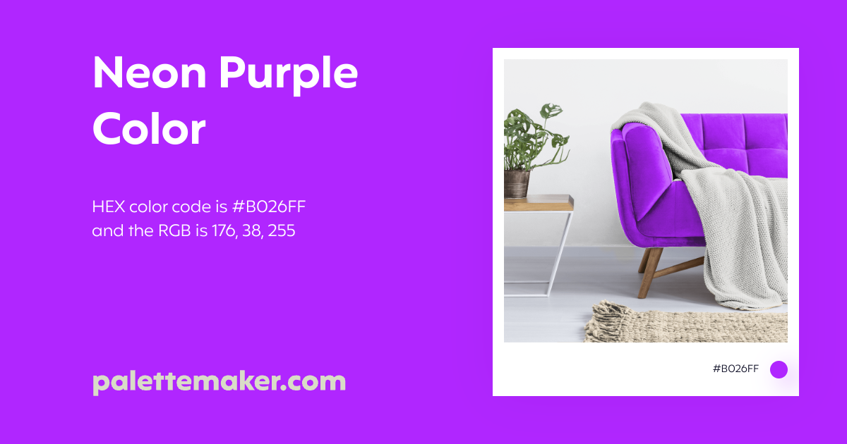 Neon Orchid Purple #b637bf color hex codes and harmonies - Bright Light  Purple, Ponderosa Purple, Shocking Purple, Bright Red Violet, Light  Lavendar, Pinkish Purple, Vibrant Purple, Peppier Purple, Dark Purple-Pink