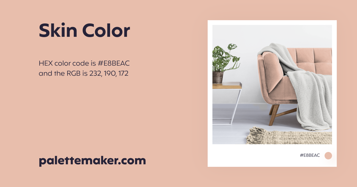 Skin Color HEX E8BEAC Meaning And Live Previews PaletteMaker