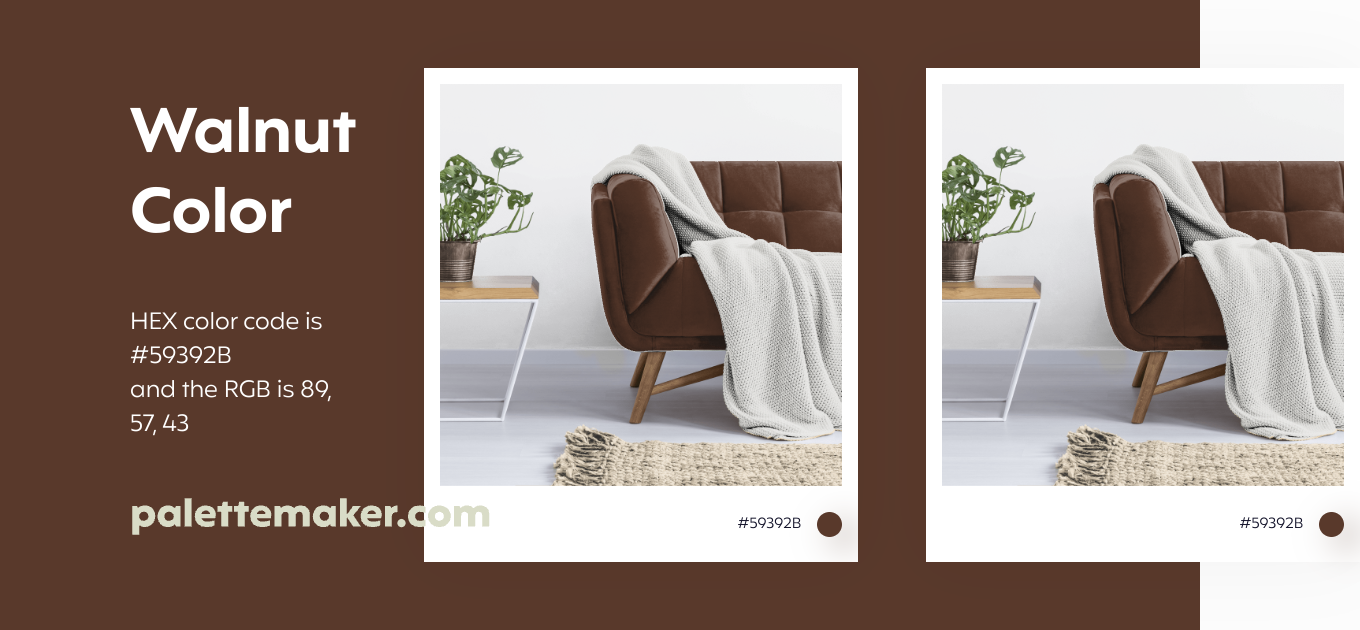 Walnut Color HEX 59392B Meaning And Live Previews PaletteMaker