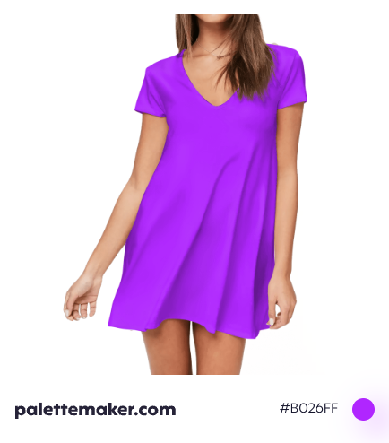 Neon Purple Color - HEX #B026FF Meaning and Live Previews - PaletteMaker